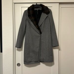 Poleci Faux Fur Trench size 8